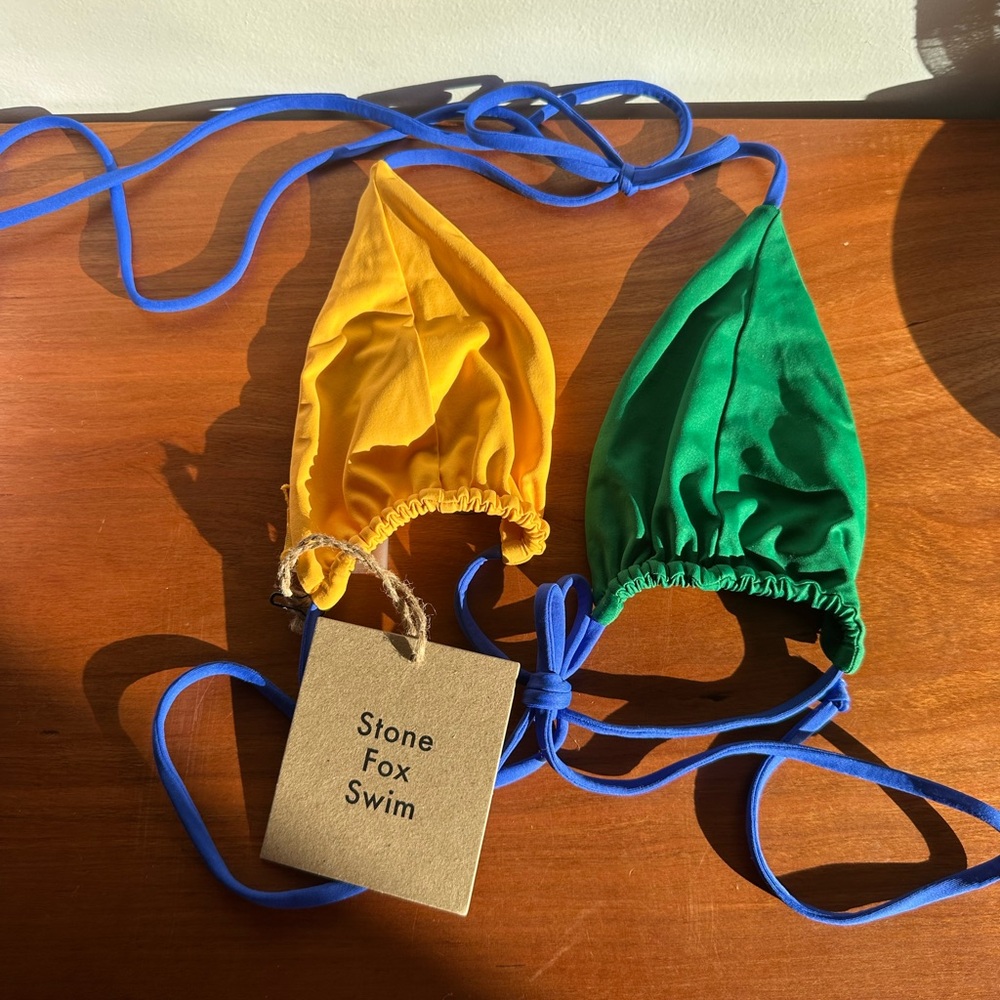 Stone Fox Swim NWT Tropez Bikini Top Brasilia L - Picture 9 of 11